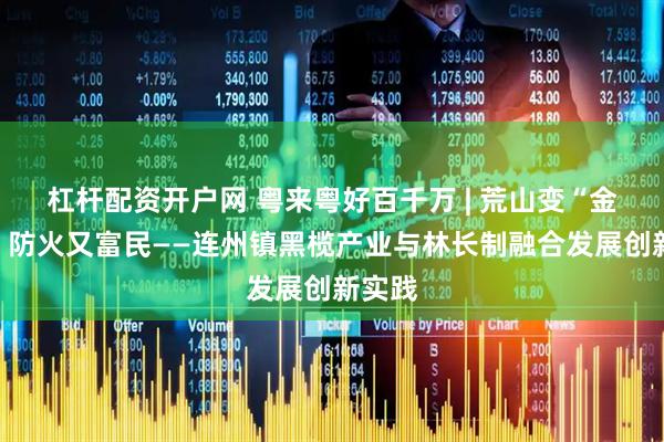 杠杆配资开户网 粤来粤好百千万 | 荒山变“金山”，防火又富民——连州镇黑榄产业与林长制融合发展创新实践